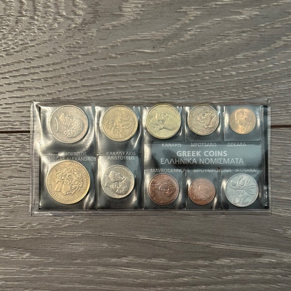 Greece Mixed Full Greek Coin Set 10pcs Drachma Pre-Euro Pre-2002 - Picture 1 of 1